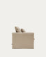 Poltrona sfoderabile Nora con cuscino in lino e cotone taupe 92 cm