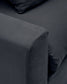 Divano sfoderabile Nora 4 posti con cuscini in lino e cotone grigio antracite 340 cm