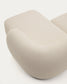 Divano modulare Martina 2 posti con chaise longue a destra ciniglia écru 230 cm