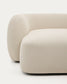 Divano modulare Martina 2 posti con chaise longue a destra ciniglia écru 230 cm