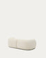 Divano modulare Martina 2 posti con chaise longue a destra ciniglia écru 230 cm