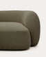 Divano modulare Martina 2 posti in ciniglia con chaise longue sinistra verde 230 cm