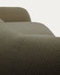 Divano modulare Martina 2 posti in ciniglia con chaise longue sinistra verde 230 cm