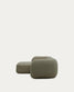 Divano modulare Martina 2 posti in ciniglia con chaise longue sinistra verde 230 cm