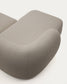 Divano modulare Martina a 2 posti in ciniglia con chaise longue sinistra color pietra 230 cm