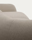 Divano modulare Martina a 2 posti in ciniglia con chaise longue sinistra color pietra 230 cm