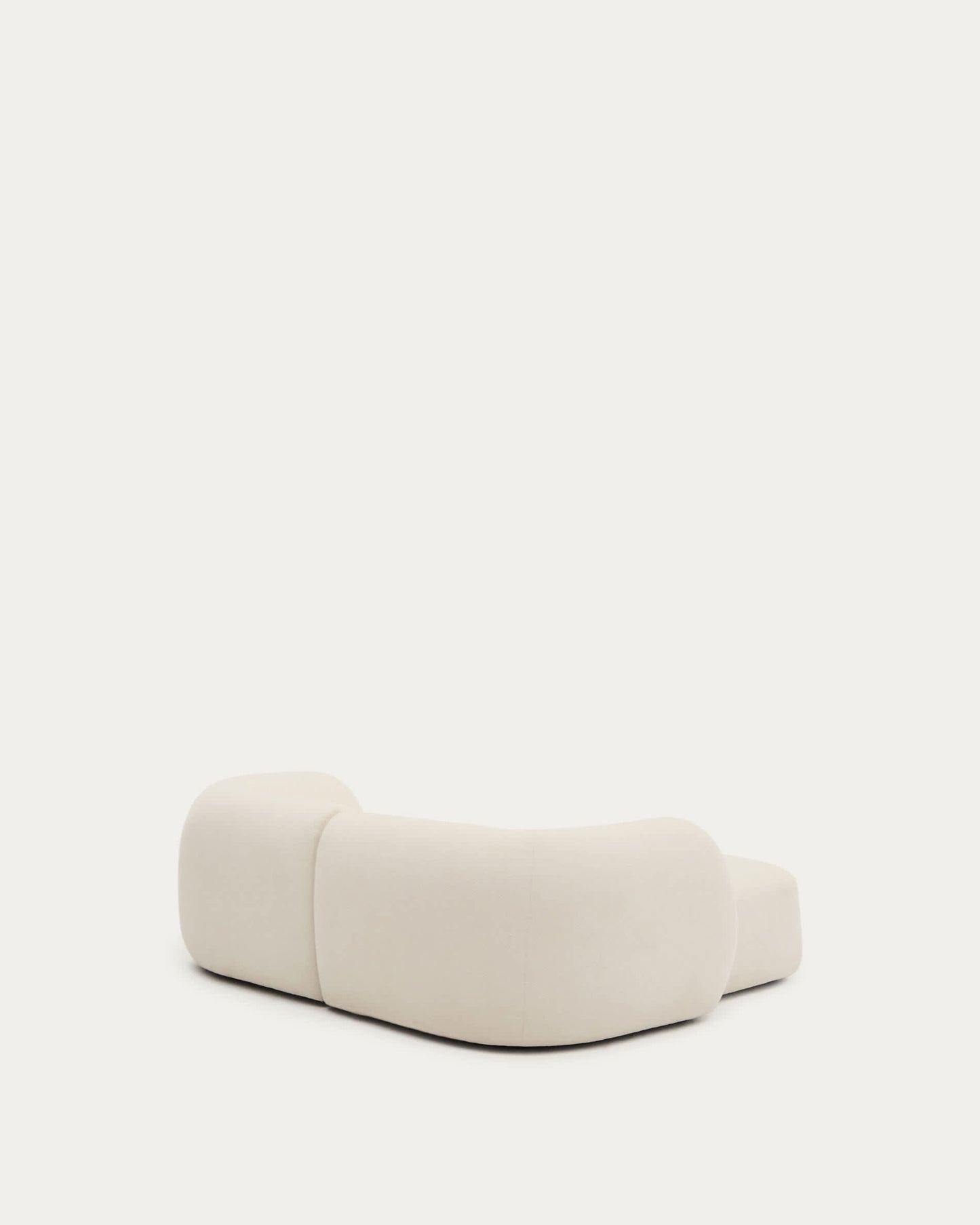 Divano modulare Martina 2 posti con chaise longue a sinistra ciniglia écru 230 cm
