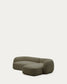Divano modulare Martina 3 posti in ciniglia con chaise longue destra verde 287 cm