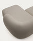 Divano modulare Martina a 3 posti in ciniglia con chaise longue destra color pietra 287 cm