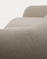 Divano modulare Martina a 3 posti in ciniglia con chaise longue destra color pietra 287 cm