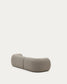 Divano modulare Martina a 3 posti in ciniglia con chaise longue destra color pietra 287 cm