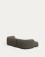 Divano modulare Martina 3 posti in ciniglia verde con chaise longue sinistra 287 cm