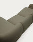 Divano modulare Martina 4 posti in ciniglia con chaise longue destra verde 377 cm
