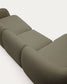 Divano modulare Martina 4 posti in ciniglia con chaise longue sinistra verde 377 cm
