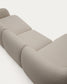Divano modulare Martina a 4 posti in ciniglia con chaise longue sinistra color pietra 377 cm