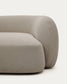 Divano modulare Martina a 4 posti in ciniglia con chaise longue sinistra color pietra 377 cm