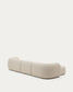 Divano modulare Martina 4 posti con chaise longue a sinistra ciniglia écru 377 cm