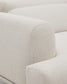 Divano Aurum a 3 posti con poggiatesta reclinabile e base in metallo beige opaco 234 cm