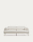 Divano Aurum a 3 posti con poggiatesta reclinabile e base in metallo beige opaco 234 cm