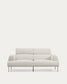 Divano Aurum a 3 posti con poggiatesta reclinabile e base in metallo beige opaco 234 cm