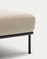 Pouf Aurum écru in metallo grigio opaco 85 x 85 cm