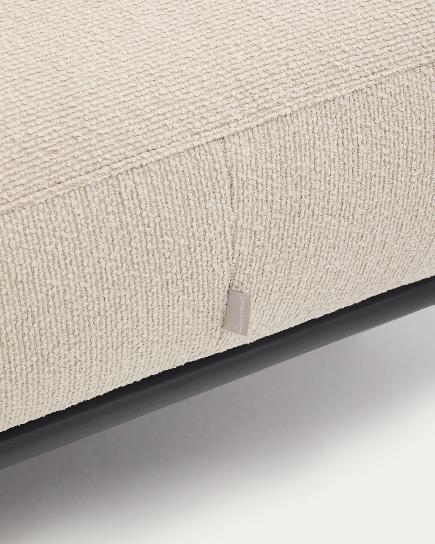 Pouf Aurum écru in metallo grigio opaco 85 x 85 cm
