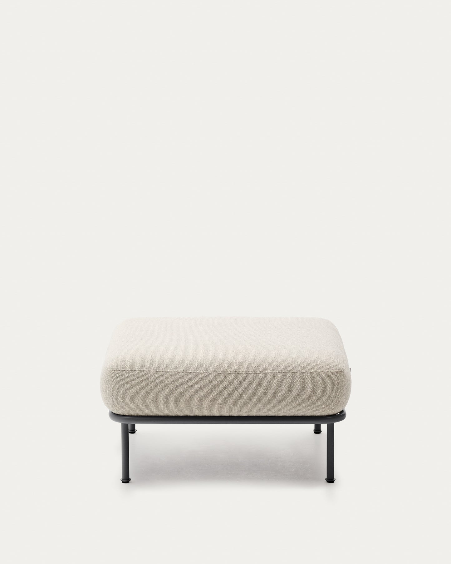 Pouf Aurum écru in metallo grigio opaco 85 x 85 cm