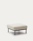 Pouf Aurum écru in metallo grigio opaco 85 x 85 cm