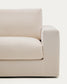 Divano modulare Alea 3 posti sfoderabile in ciniglia beige 220 cm