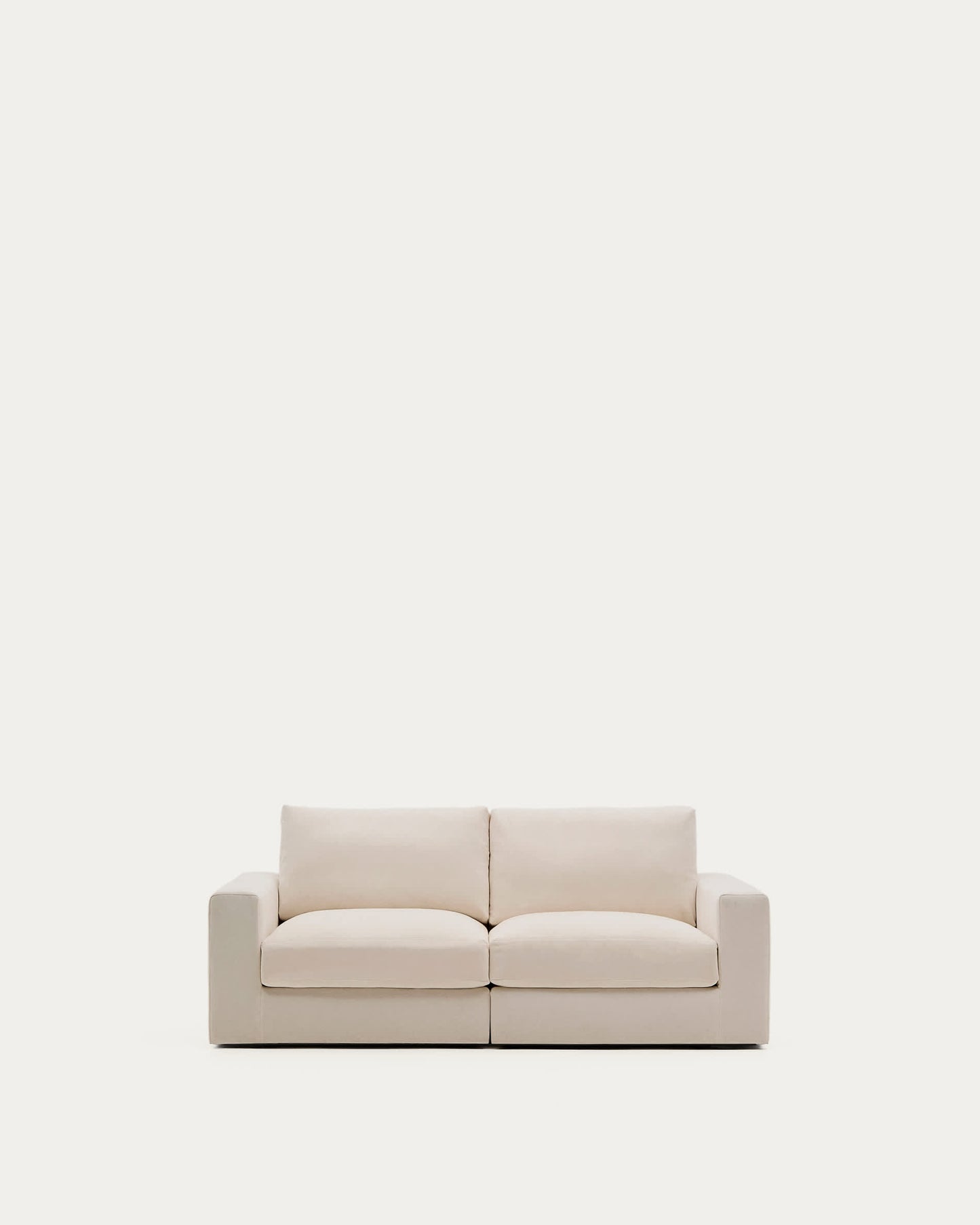 Divano modulare Alea 3 posti sfoderabile in ciniglia beige 220 cm