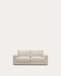 Divano modulare Alea 3 posti sfoderabile in ciniglia beige 220 cm