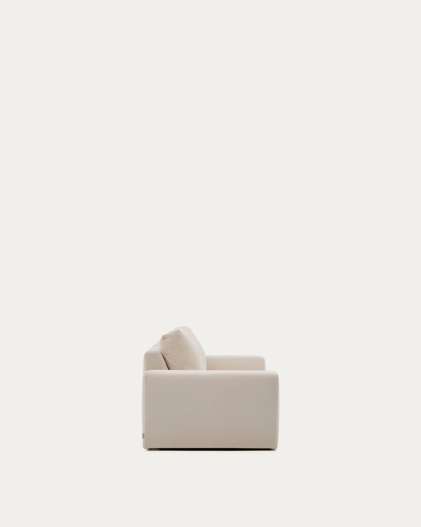 Divano modulare Alea 3 posti sfoderabile in ciniglia beige 220 cm