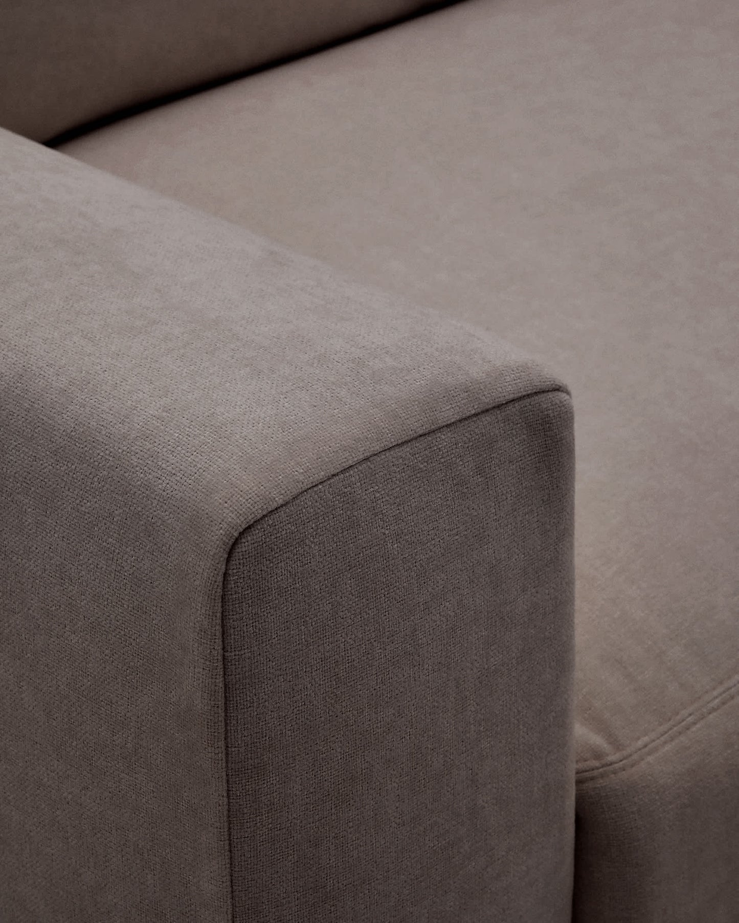 Divano modulare Alea 3 posti sfoderabile in ciniglia chaise longue destra marrone scuro 220 cm