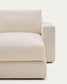 Divano modulare Alea 3 posti sfoderabile in ciniglia chaise longue destra beige 220 cm