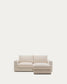 Divano modulare Alea 3 posti sfoderabile in ciniglia chaise longue destra beige 220 cm