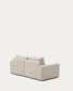 Divano modulare Alea 3 posti sfoderabile in ciniglia chaise longue destra beige 220 cm