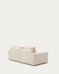 Divano modulare Alea 3 posti sfoderabile in ciniglia chaise longue destra écru 220 cm