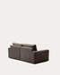 Divano modulare sfoderabile Alea 3 posti in ciniglia chaise longue sinistra marrone scuro 220 cm