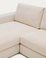 Divano modulare sfoderabile Alea 3 posti in ciniglia chaise longue sinistra beige 220 cm