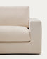 Divano modulare sfoderabile Alea 3 posti in ciniglia chaise longue sinistra beige 220 cm