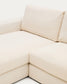 Divano modulare sfoderabile Alea 3 posti in ciniglia chaise longue sinistra écru 220 cm