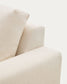 Divano modulare sfoderabile Alea 3 posti in ciniglia chaise longue sinistra écru 220 cm