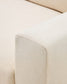 Divano modulare sfoderabile Alea 3 posti in ciniglia chaise longue sinistra écru 220 cm