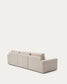 Divano modulare Alea 4 posti sfoderabile in ciniglia chaise longue destra beige 310 cm