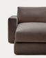 Divano modulare Alea 4 posti sfoderabile in ciniglia chaise longue sinistra marrone scuro 310 cm