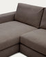 Divano modulare Alea 4 posti sfoderabile in ciniglia chaise longue sinistra marrone scuro 310 cm