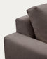 Divano modulare Alea 4 posti sfoderabile in ciniglia chaise longue sinistra marrone scuro 310 cm
