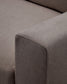 Divano modulare Alea 4 posti sfoderabile in ciniglia chaise longue sinistra marrone scuro 310 cm