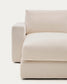 Divano modulare Alea 4 posti sfoderabile in ciniglia chaise longue sinistra beige 310 cm