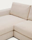 Divano modulare Alea 4 posti sfoderabile in ciniglia chaise longue sinistra beige 310 cm